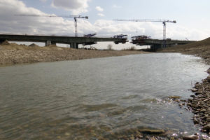 Balanced cantilever of the A1 motorway bridge over Wisłoka in Dębica