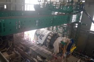 Installation of the gas turbine “Harriet” in the Bouchain power plant in France